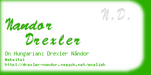 nandor drexler business card